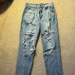 American Eagle Outfitters Light Blue Distressed Jeans